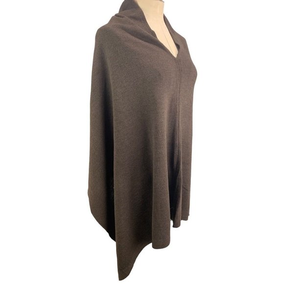 Unbranded Tops - One Size Women's Brown Poncho Coffee Color Acrylic Split Neck New 23.6" x 34.6"